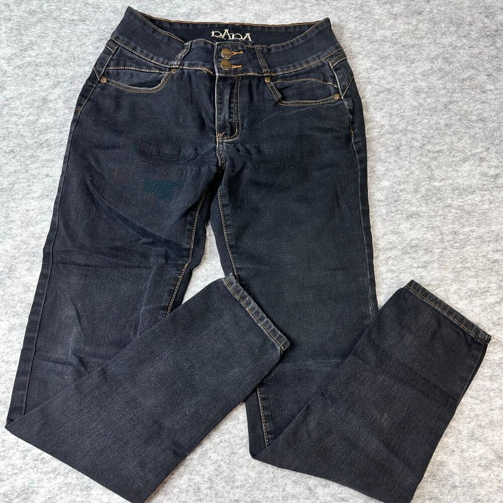 Para‎ Jeans Company Jeans Womens Size 9 Dark Wash Stretch High Rise Skinny Denim